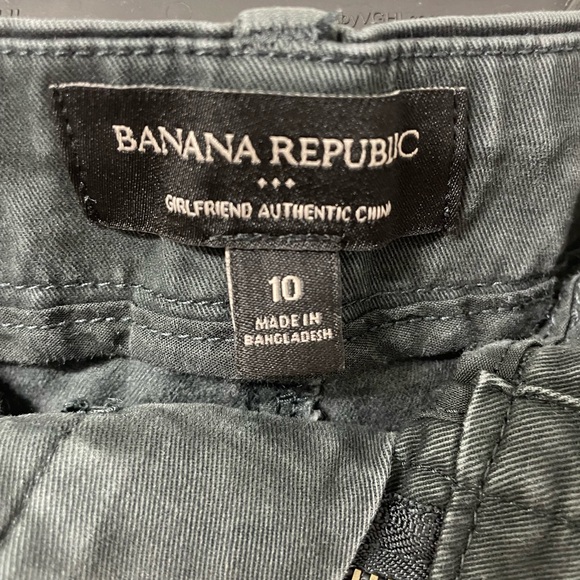 Banana Republic Girlfriend Chino Cargo Utility Pants Women Size 10 Gray - Picture 2 of 5